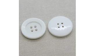 6 Boutons / 30MM / Blanc