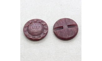 6 Boutons / 27MM / Fleur Rouge