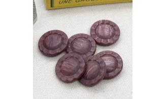 6 Boutons / 22MM / Fleur Rouge