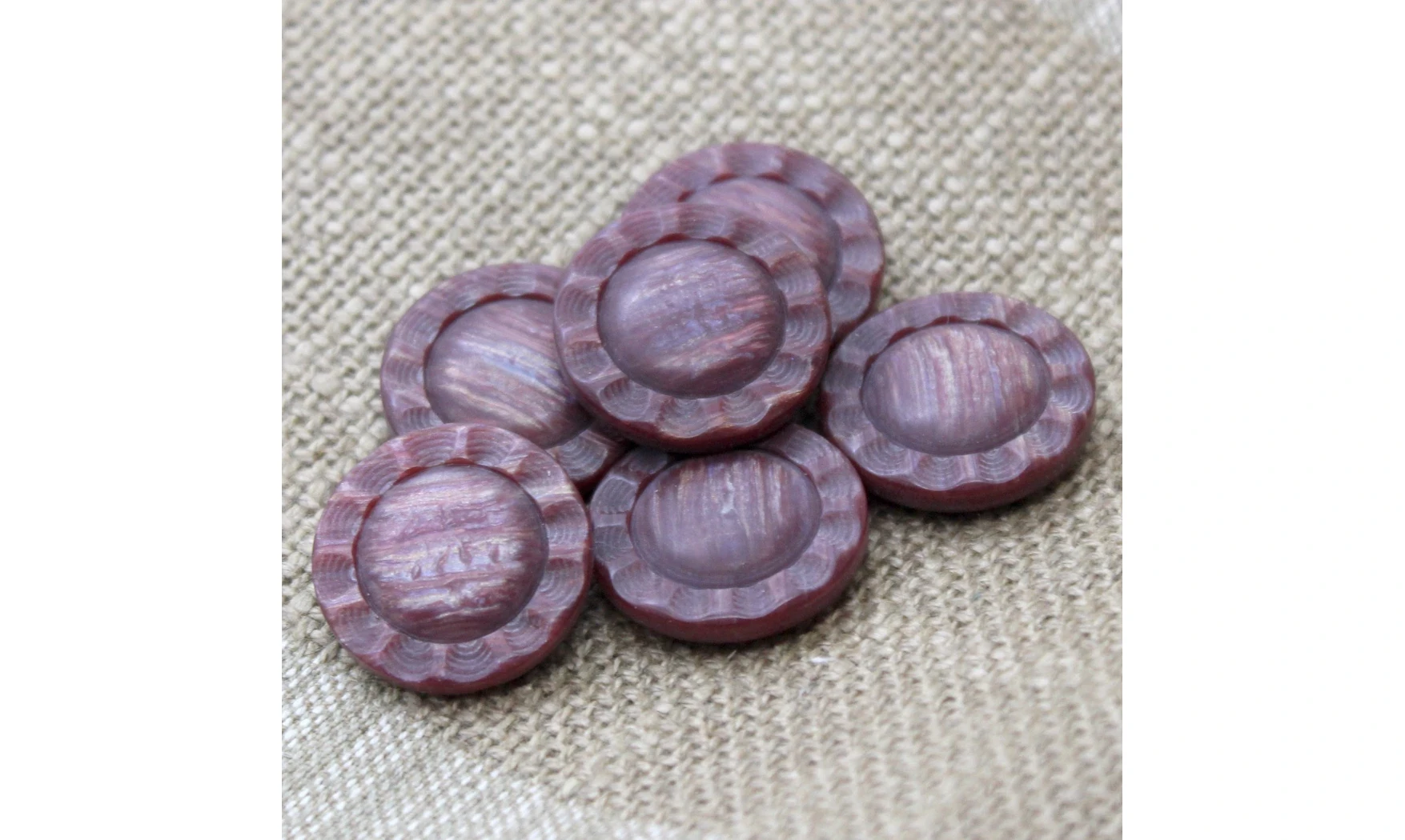 6 Boutons / 22MM / Fleur Rouge
