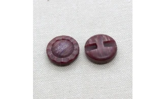 6 Boutons / 18MM / Fleur Rouge