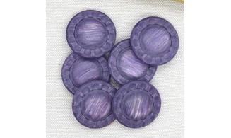 6 Boutons / 27MM / Fleur Violet