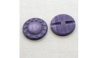 6 Boutons / 27MM / Fleur Violet