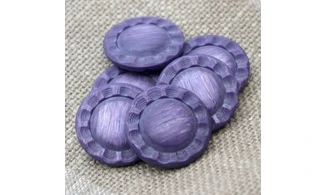 6 Boutons / 27MM / Fleur Violet