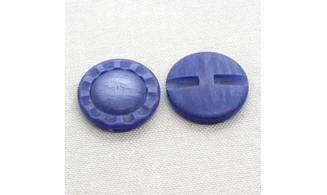 6 Boutons / 27MM / Fleur Bleu