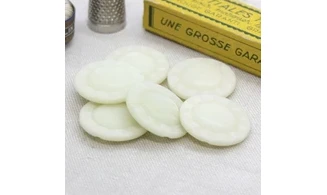 6 Boutons / 27MM / Fleur Crème
