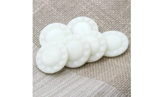 6 Boutons / 27MM / Fleur Crème