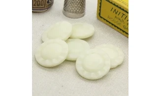 6 Boutons / 22MM / Fleur Crème