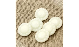 6 Boutons / 22MM / Fleur Crème