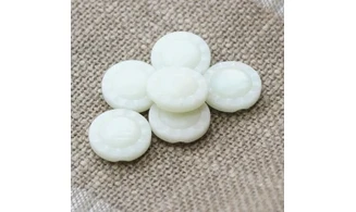 6 Boutons / 18MM / Fleur Crème