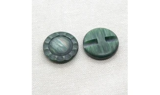 6 Boutons / 22MM / Fleur Vert