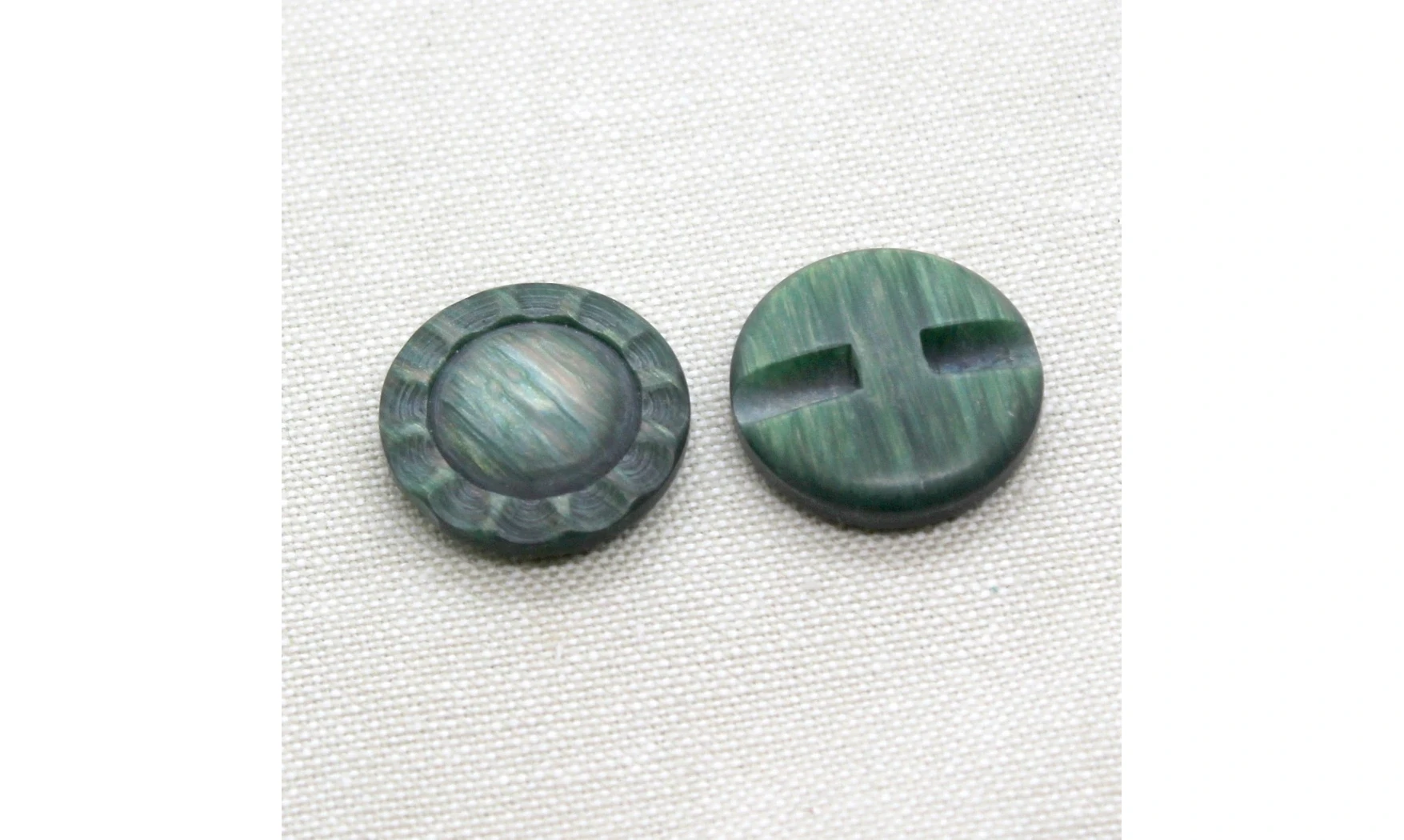 6 Boutons / 22MM / Fleur Vert