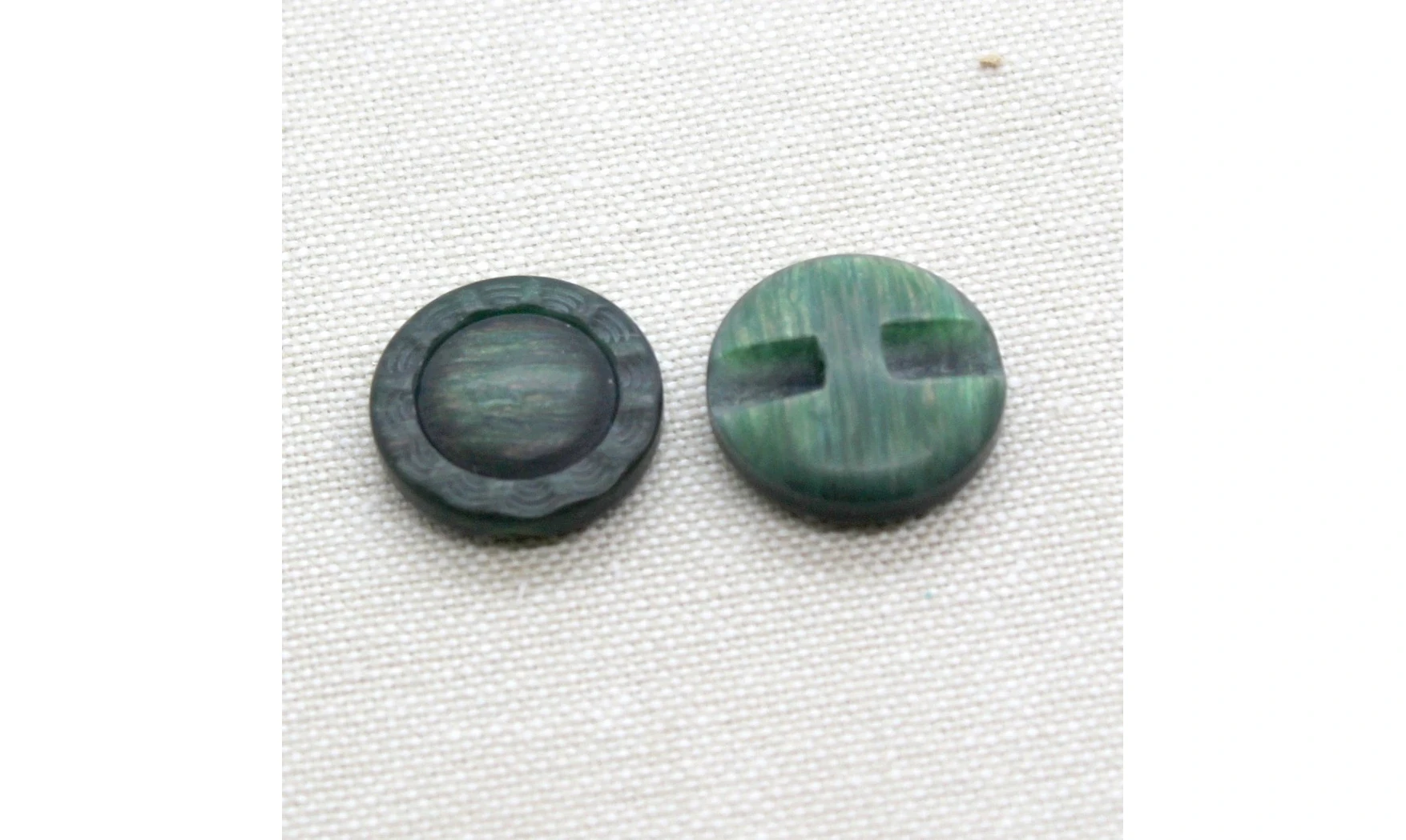 6 Boutons / 18MM / Fleur Vert