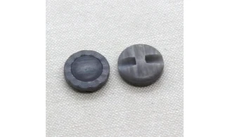 6 Boutons / 18MM / Fleur Gris