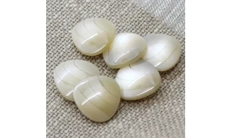 6 Boutons / 20MM / Triangle Beige nuancé