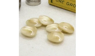 6 Boutons / 16MM / Triangle Beige nuancé