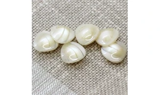 6 Boutons / 16MM / Triangle Beige nuancé