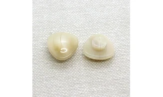6 Boutons / 14MM / Triangle Beige nuancé
