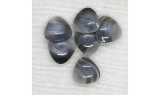 6 Boutons / 16MM / Triangle Gris nuancé