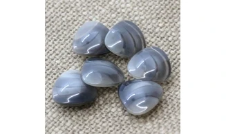 6 Boutons / 16MM / Triangle Gris nuancé