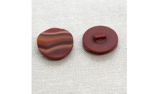 6 Boutons / 18MM / Rouge "Vagues"