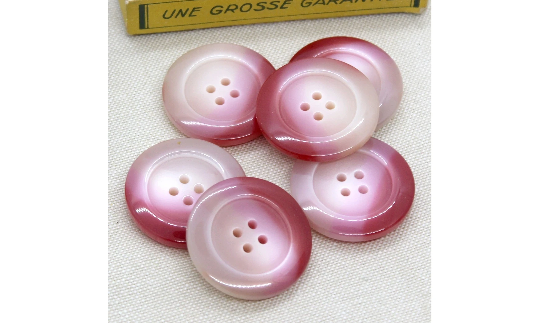 6 boutons / 30MM / Rose dégradé