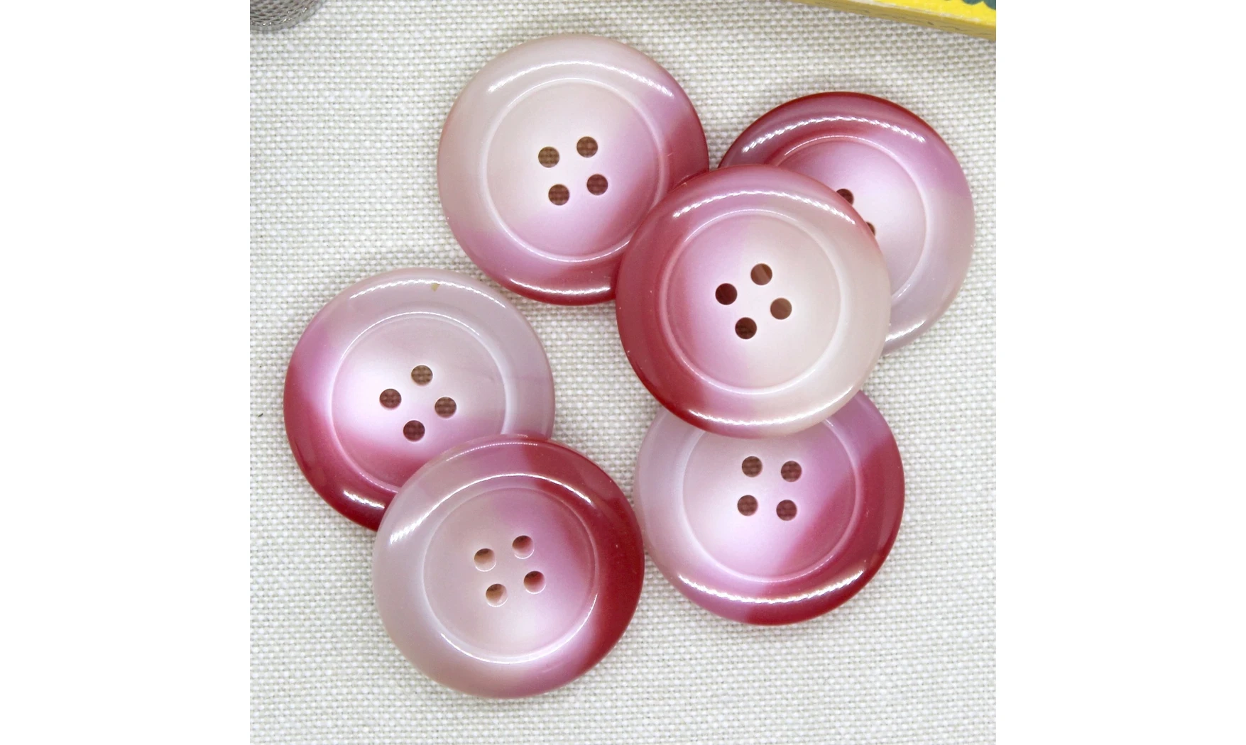 6 boutons / 30MM / Rose dégradé