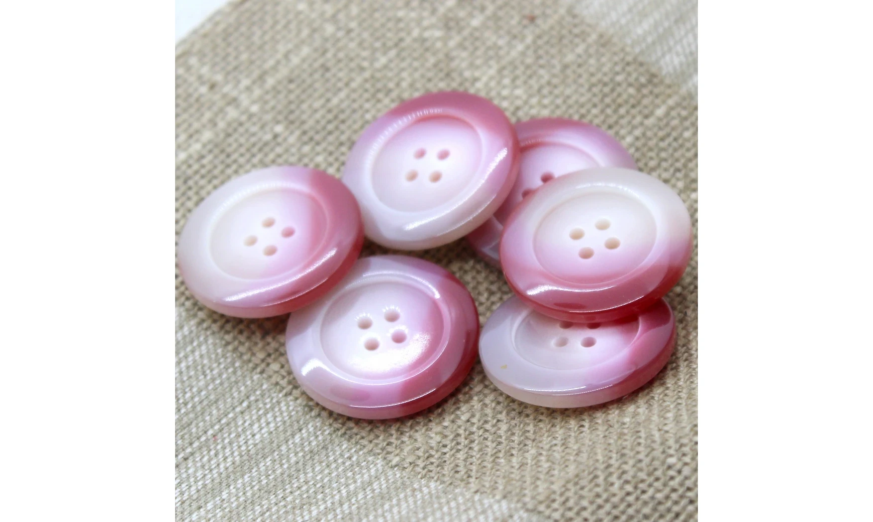 6 boutons / 30MM / Rose dégradé