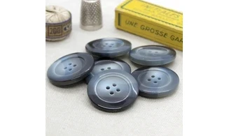 6 boutons / 30MM / Gris bleuté dégradé