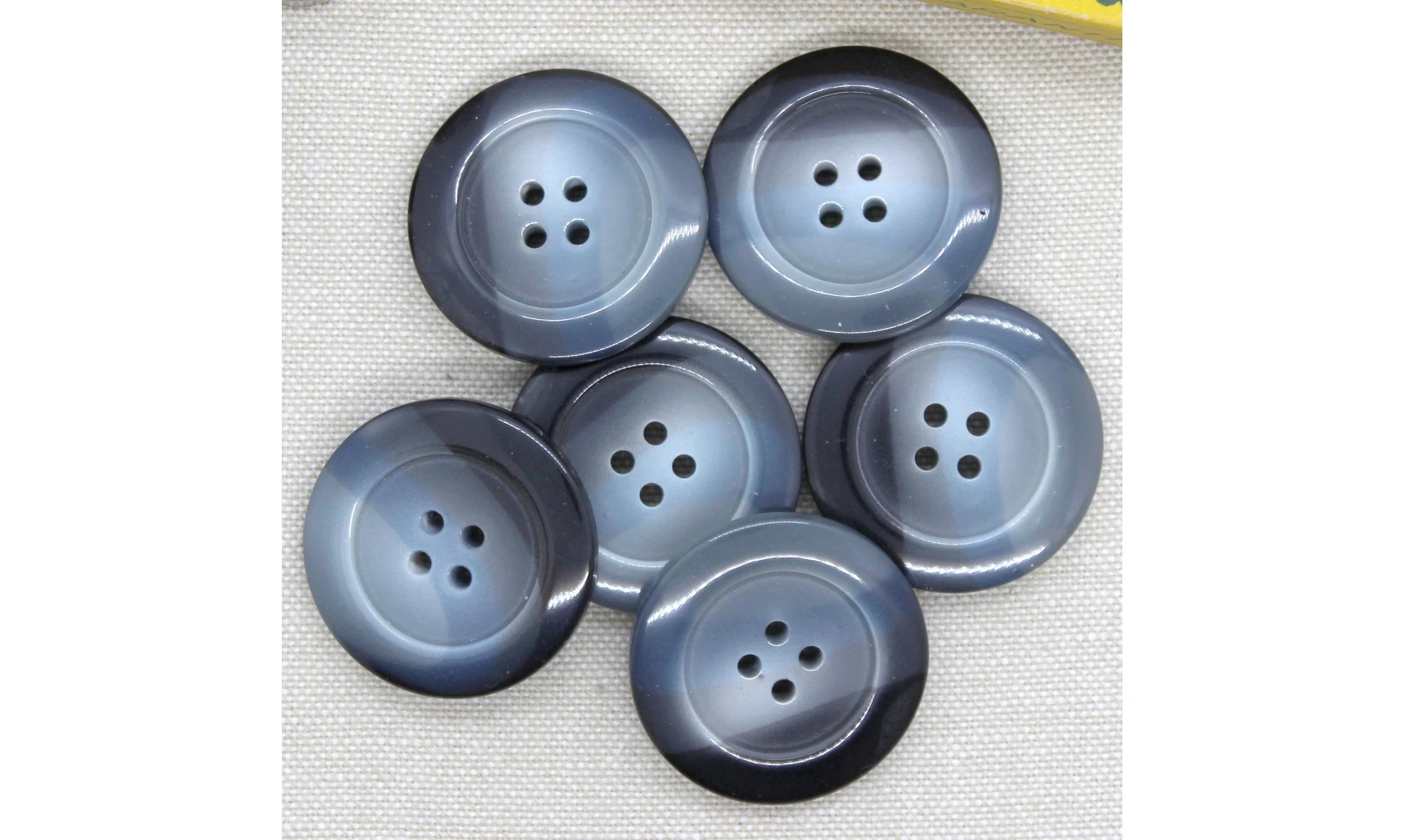 6 boutons / 30MM / Gris bleuté dégradé