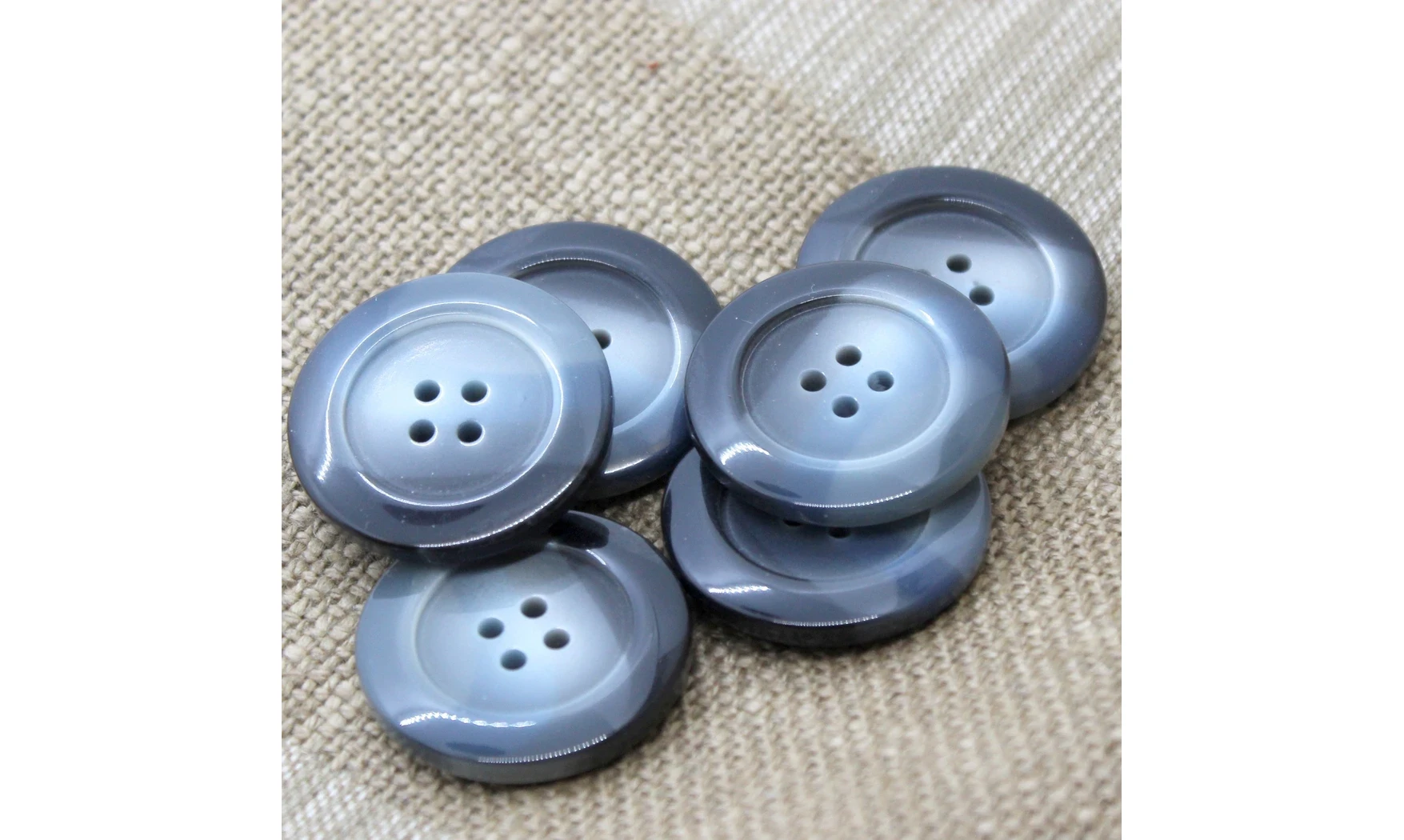 6 boutons / 30MM / Gris bleuté dégradé