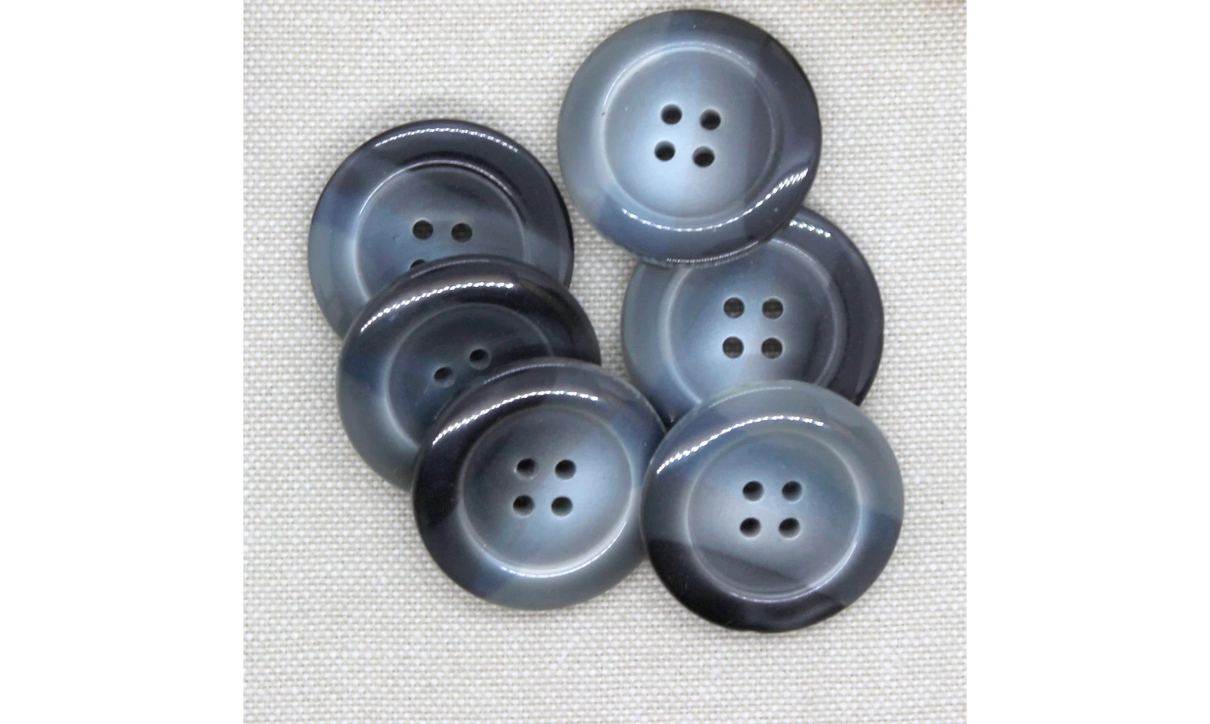 6 boutons / 28MM / Gris bleuté dégradé