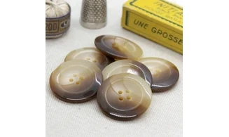 6 boutons / 28MM / Brun dégradé