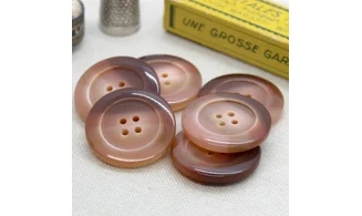 6 boutons / 30MM / Rose Corail dégradé