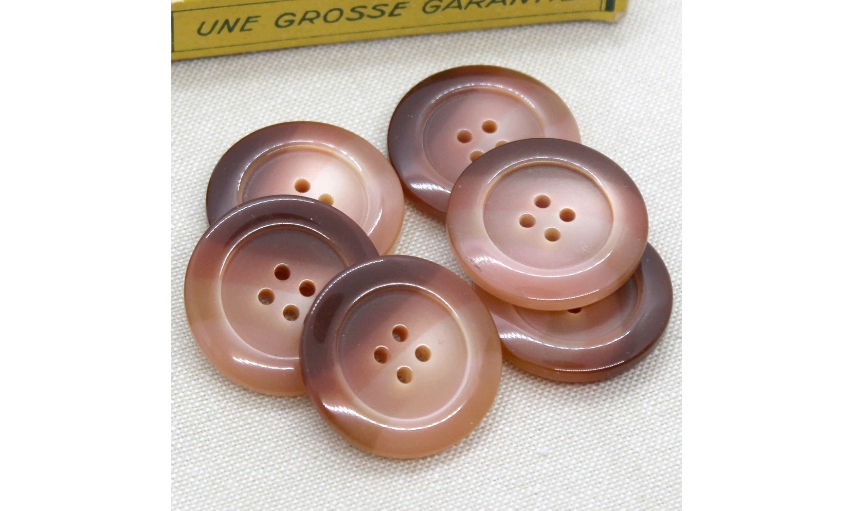 6 boutons / 30MM / Rose Corail dégradé