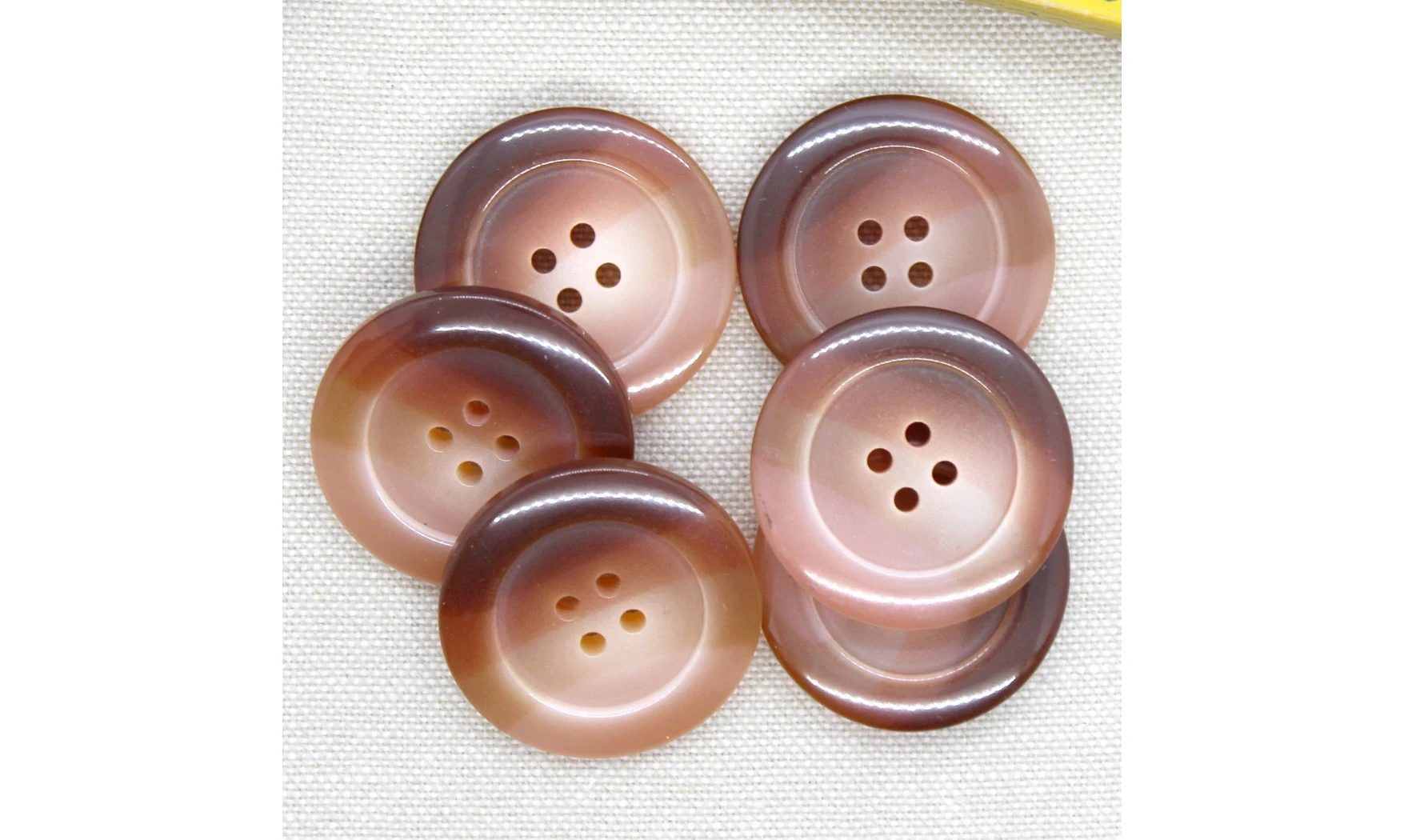 6 boutons / 30MM / Rose Corail dégradé