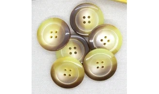 6 boutons / 30MM / Jaune Brun dégradé