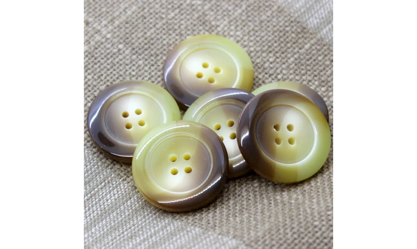 6 boutons / 30MM / Jaune Brun dégradé