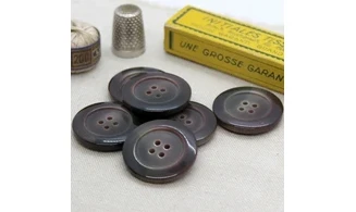 6 boutons / 30MM / Marron dégradé