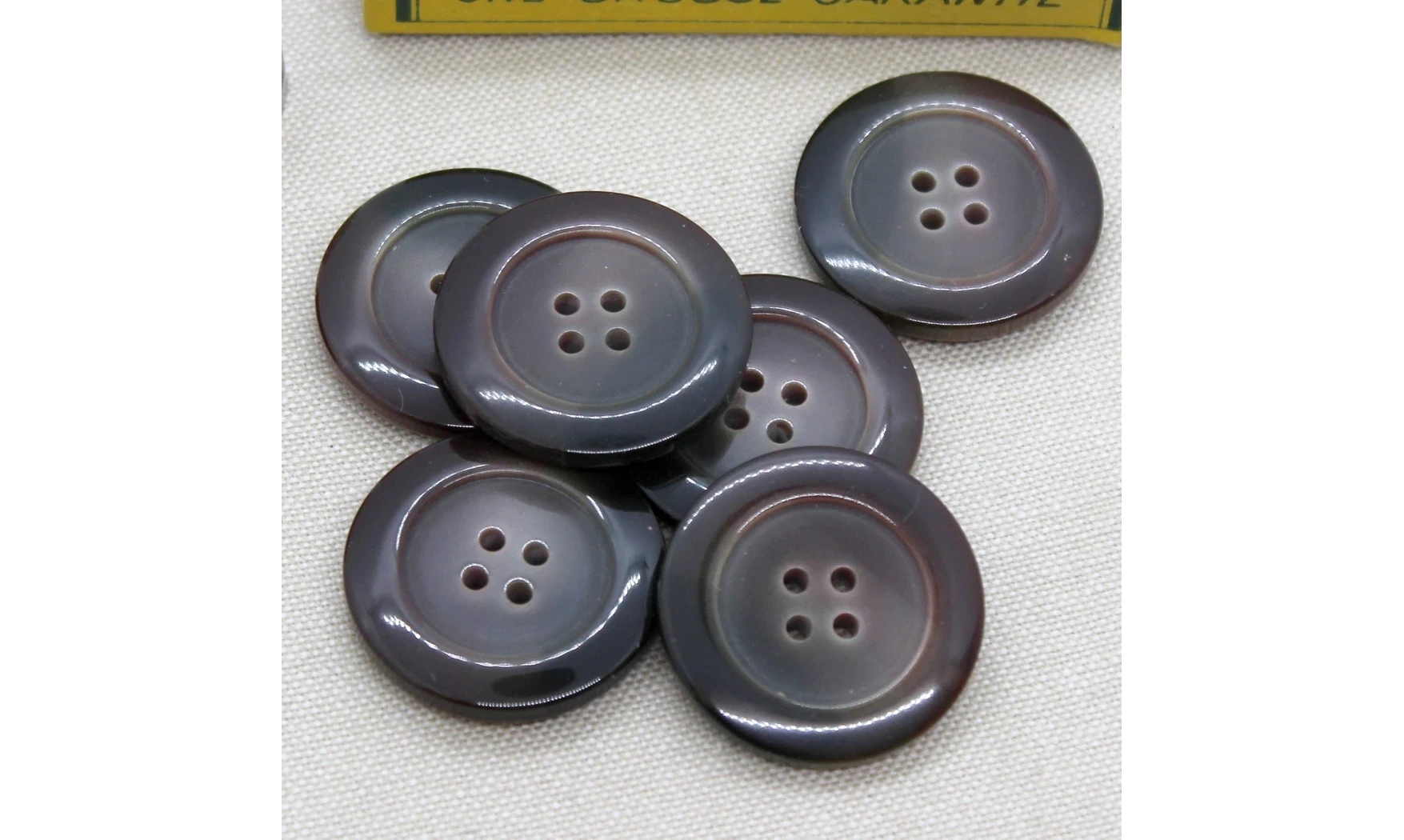 6 boutons / 30MM / Marron dégradé