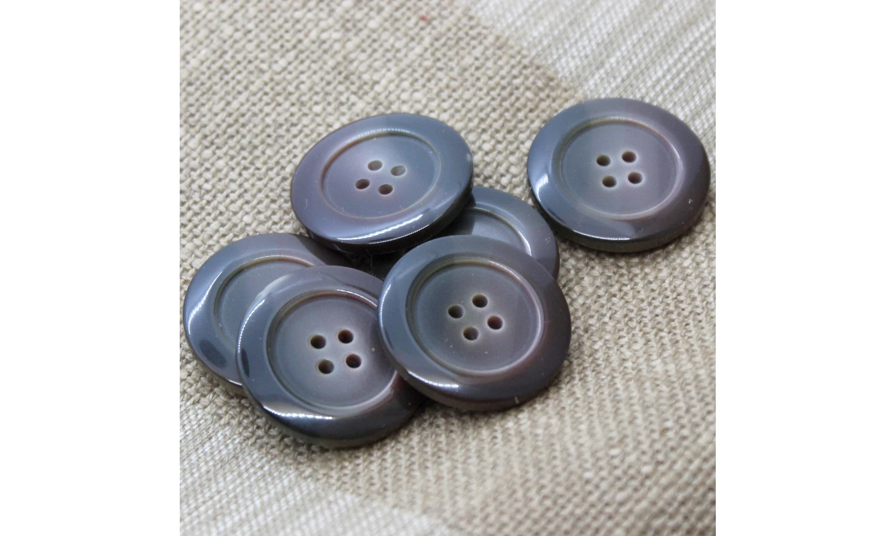 6 boutons / 30MM / Marron dégradé