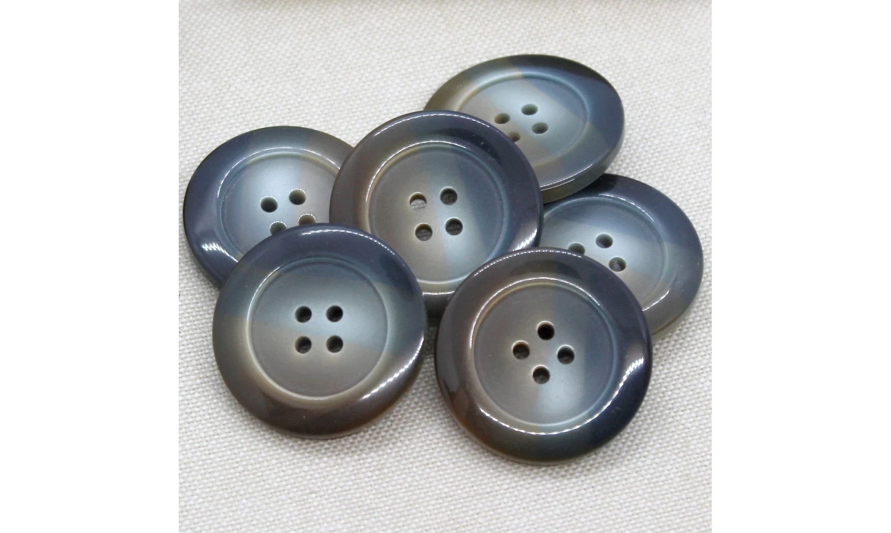 6 boutons / 30MM / Marron Gris dégradé