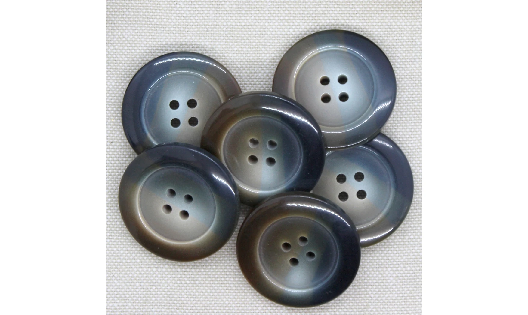 6 boutons / 30MM / Marron Gris dégradé