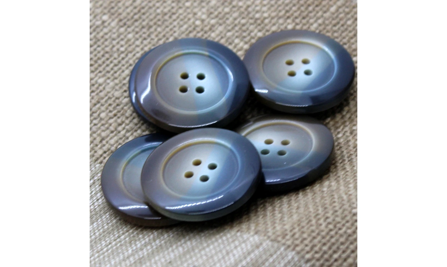 6 boutons / 30MM / Marron Gris dégradé