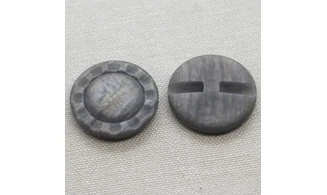 6 Boutons / 27MM / Fleur Gris