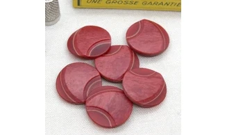6 Boutons / 28MM / Rouge