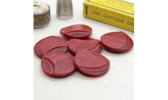 6 Boutons / 28MM / Rouge