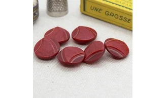 6 Boutons / 18MM / Rouge