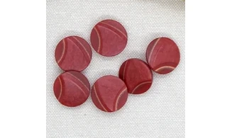 6 Boutons / 18MM / Rouge