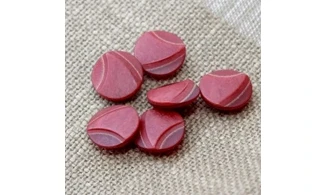 6 Boutons / 18MM / Rouge